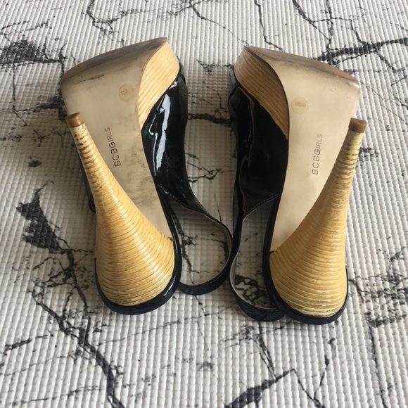 BCBG patent peep toe slingback heels! - Picture 4 of 8